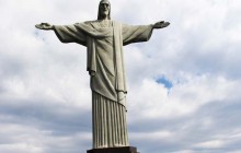 Christ the Redeemer (Cristo Redentor)  7th wonder of the World in Rio de Janeiro Brazil-2017