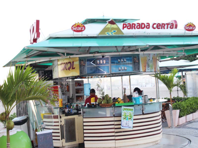 Cafes on Copacabana beach RIO Brazil 