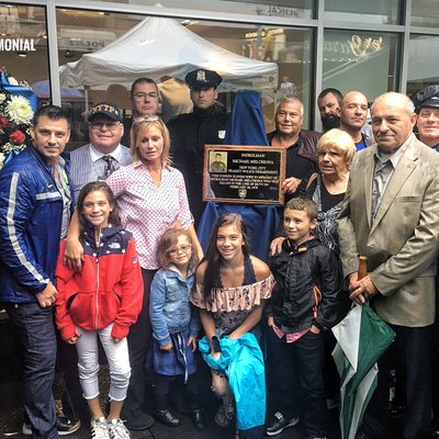 Family of slain officer Melchiona